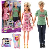Anlily Doll Set Girl with Boy Accessories Glasses Handbag | shoptok.hr