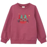 s.Oliver Sweater majica zelena / tamno roza / crvena