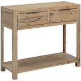 Maison Chic konzolna miza - miza ob steni 82x33x73 cm trden akacijev les, (21786153) | Shoptok.si