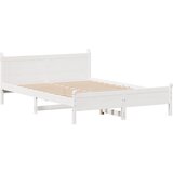  Okvir kreveta bez madraca bijeli 135 x 190 cm masivna borovina | shoptok.hr