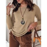 DStreet Bluzka damska oversize LUCERIA z wisiorkiem beżowa | Shoptok.si
