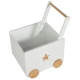 Kinder Home kutija za igračke sa točkićima drvena bela JVTR-3330 Cene