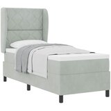  Krevet s opruga kutije Svijetlo siva 200 x 80 cm Baršun | shoptok.hr