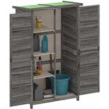  Vrtno spremište za alat sivo 83x57x140 cm od masivne borovine | shoptok.hr