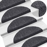  Prostirke za stepenice, samoljepljive, 5 kom, 56x17x3 cm, tamno sive, poluokrugle | shoptok.hr