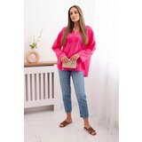 Kesi Włoski Shirt blouse with an embroidered pattern fuchsia | Shoptok.si