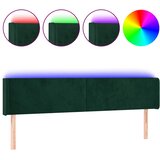  LED uzglavlje tamnozeleno 203x16x78/88 cm baršunasto | shoptok.hr