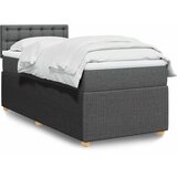 Krevet s oprugama i madracem tamnosivi 90 x 190 cm od tkanine | Eponuda.com