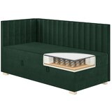 Ghado Tamno zeleni kutni dječji krevet s prostorom za odlaganje s madracem 90x200 cm Snugi - | shoptok.hr