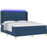  Krevet s opruga kutije s LED trakama Plava 180 x 200 cm tkanina | shoptok.hr