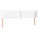  Uzglavlje s ušima bijelo 203x16x78/88 cm od umjetne kože | Eponuda.com