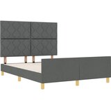  Krevetna konstrukcija Tamno siva 160 x 200 cm tkanina | shoptok.hr