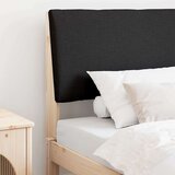  Tapecirani uzglavlje Crna 100 cm Čvrsto borovo drvo | shoptok.hr