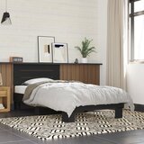 Furnova Posteljni okvir črn 90x190 cm inženirski les in kovina, (21936733) | Shoptok.si