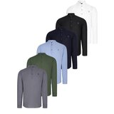 Dewberry SET OF SIX G783 JUDGE COLLAR SHIRT-BLACK-WHITE-BLUE-NAVY-ANTHRACITE-KHAKI Cijene