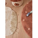 Lorena Canals Opečnato oranžna/kremno bela pralna/ročno tkana bombažna otroška preproga 120x120 cm Boletus – | Shoptok.si