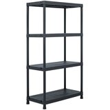  Stalci za pohranu 5 kom crni 60 x 30 x 138 cm plastični | shoptok.hr