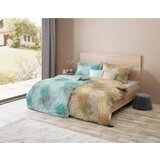 Fleuresse posteljnina miami 140/200 cm mako saten siva, turkizna, pastelno modra | Shoptok.si