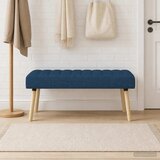  Klupa s utorima Plava 110 x 40 x 46 cm Tkanina Slike