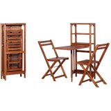  3-dijelni sklopivi bistro set od masivnog bagremovog drva Cene