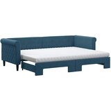  Dnevni krevet na razvlačenje plavi 80 x 200 cm baršunasti | shoptok.hr