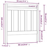  Uzglavlje za krevet bijelo 95 x 4 x 100 cm od masivne borovine | shoptok.hr