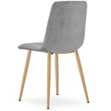 KARA stolica - svijetlosivi baršun / noge od hrasta x 2 | shoptok.hr