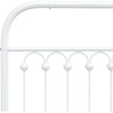vidaXL Kovinski posteljni okvir z vzglavjem bel 107x203 cm, (21251435) | Shoptok.si