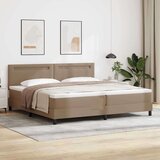  Postelja z vzmetnico Kapučino 200 x 200 cm Umetna koža, (5000127855) | Shoptok.si