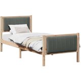  Okvir kreveta smeđe i tamnosivo 75 x 190 cm Masivna borovina | shoptok.hr