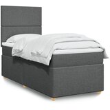  Okvir kreveta s oprugama i madrac tamnosivi 80x200cm od tkanine | shoptok.hr