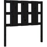  Uzglavlje za krevet crno 95,5 x 4 x 100 cm od masivne borovine | shoptok.hr