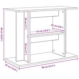  Stalak za akvarij sivi sonoma 80x35x60 cm inženjerski drvo | shoptok.hr
