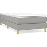 Maison Chic Box spring postelja - Vzmetna postelja z vzmetnico svetlo siva 90x200 cm blago SL3804, (21906290) Cene