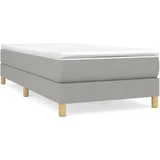 Box spring postelja - Vzmetna postelja z vzmetnico svetlo siva 90x200 cm blago SL3804, (21906290)