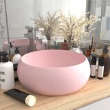 The Living Store Razkošen umivalnik okrogel mat roza 40x15 cm keramičen - Razkošen Umivalnik, (21751135) | Shoptok.si