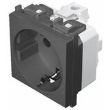 MODUL Šuko vtičnica TEM (2P+E, 16 A, 250 V, črna-mat) | Shoptok.si