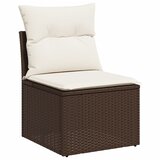  6-dijelni set vrtnih sofa od poliratana s jastucima smeđi | shoptok.hr
