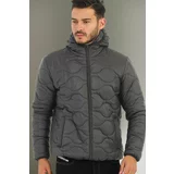 River Club Men's Anthracite Hooded Inner Lined Water And Windproof Coat.