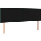 vidaXL LED glava kreveta Tamnozelena 160 cm Lažna koža | shoptok.hr