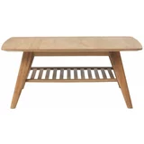Unique Furniture Kavna mizica iz hrastovega lesa s polico Rho, 110 x 70 cm