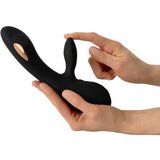 XouXou električni vibrator s klitorisnom polugom na baterije (crni) | shoptok.hr