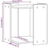 vidaXL Kutija za mačji pijesak bijela 42x42x51 cm konstruirano drvo | shoptok.hr
