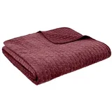 Bordo rdeče prešito pregrinjalo 240x260 cm Attica Velvet –