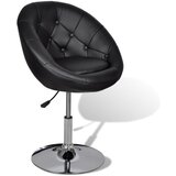 Furnova Barski stolček črno umetno usnje, (21948903) | Shoptok.si
