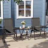  3-dijelni čelični bistro set vrtni namještaj sa sklopivim stolom i stolicama crni | shoptok.hr