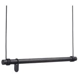 LIND DNA Crni zidni stalak za odjeću od punog hrasta 80x200x4 cm Swing M – Cijene