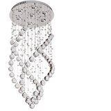 LED kristalna plafonska svetiljka NAURU LED/24W/230V prečnik 40 cm sjajni hrom + daljinski upravljač | Eponuda.com