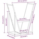 vidaXL stojalo za drva belo 69,5x35x81 cm hladno valjano jeklo | Shoptok.si