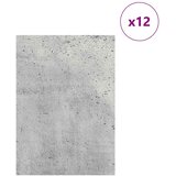 Dekor Paneli 12 pcs Betonski sivi 21 x 30 x 0,27 cm | shoptok.hr